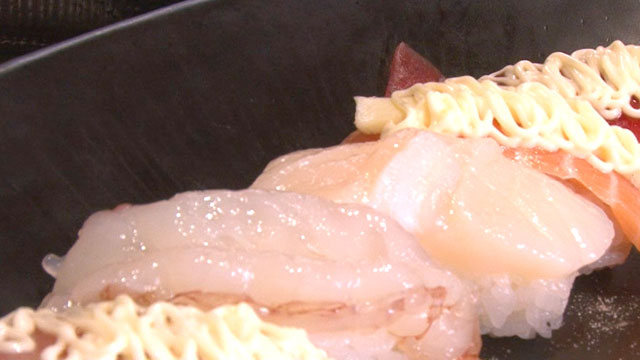 人気炙り5貫盛り685円※季節によって内容が異なります