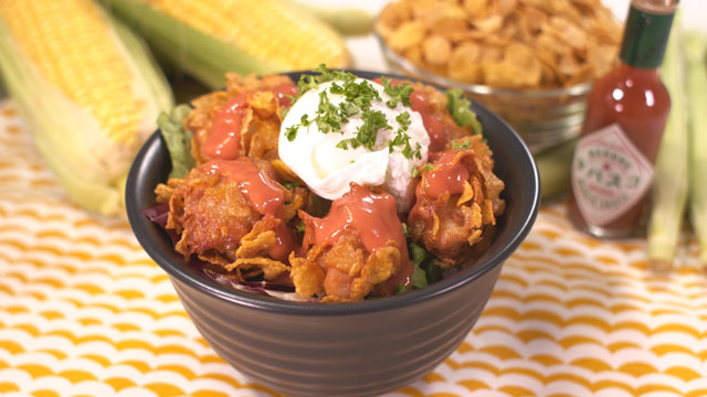 山口流ざくざくピリカラ揚げ丼