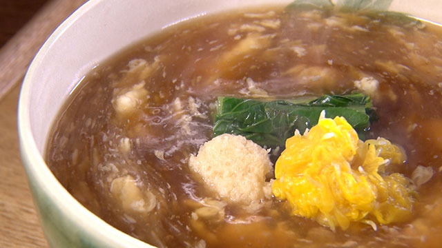 【9月限定】菊花と湯葉のあんかけうどん 1500円