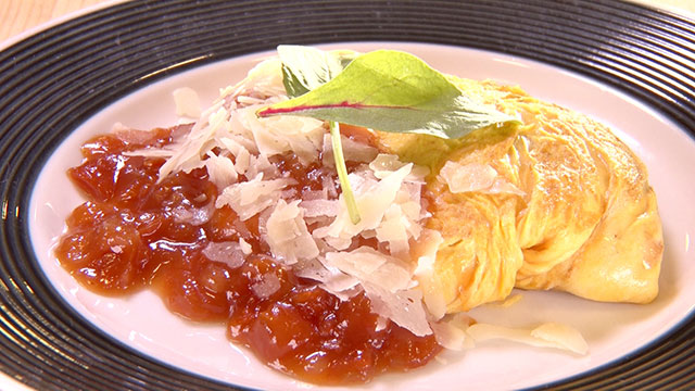 紅茶鴨のオムレツ 709円(+税)