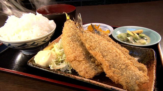 イワシフライ定食500円