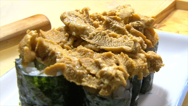 淡路ウニ板一枚のせ2700円