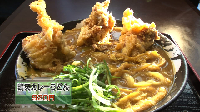 鶏天カレーうどん920円