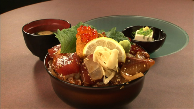 魚河岸流大黒海鮮づけ丼500円