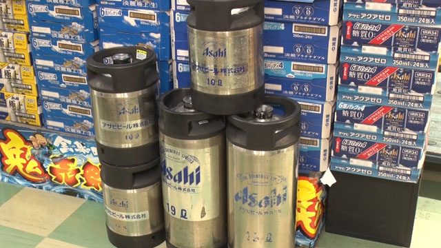 ビール樽スーパードライ19L10296円(税込み)/10ℓ5940円(税込み)