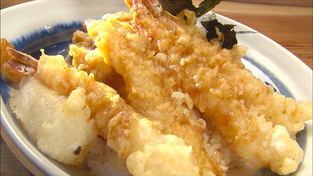 海老天丼(上)750円