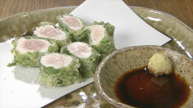 鶏ササミの磯部揚げ518円