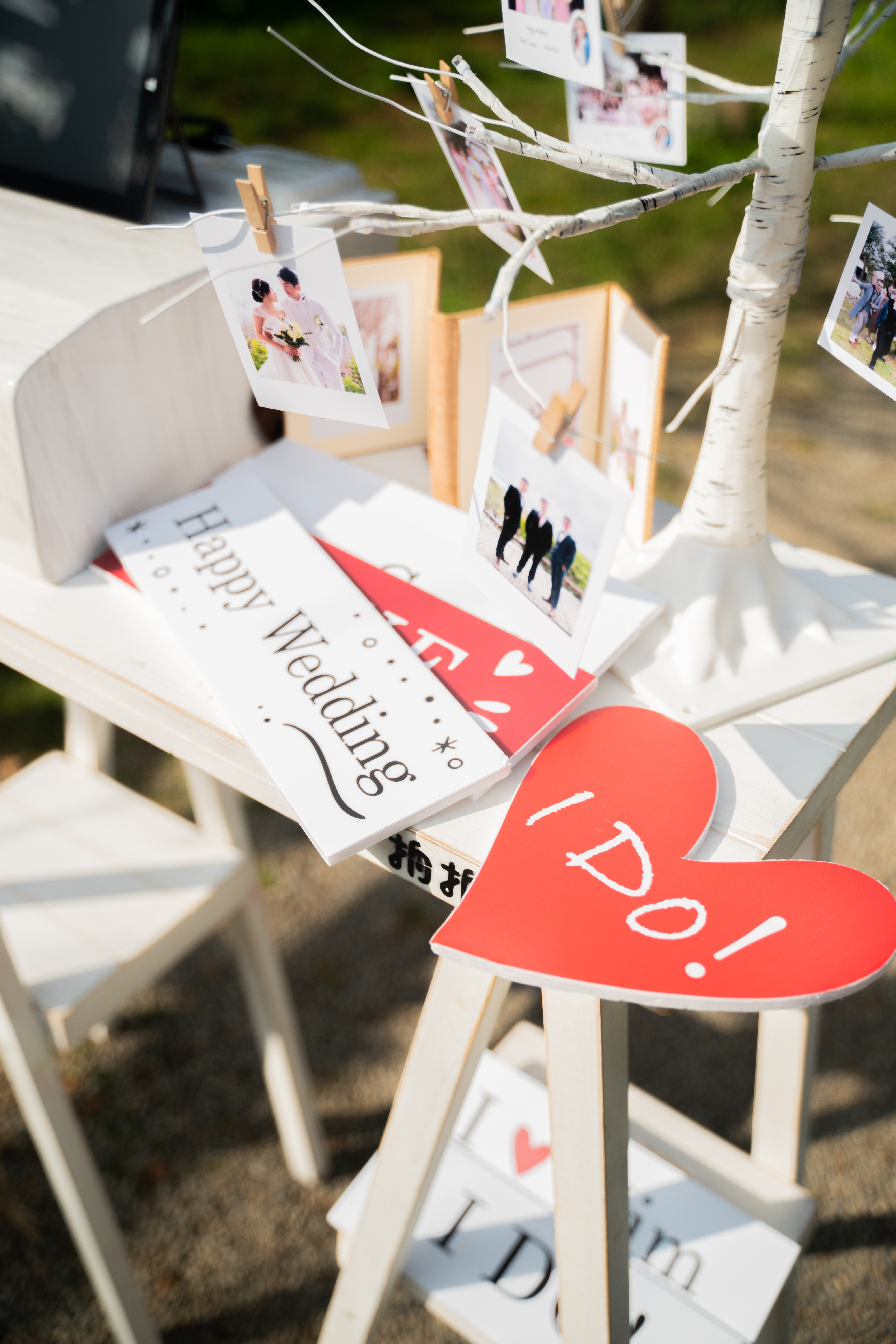 Guests at the photo booth