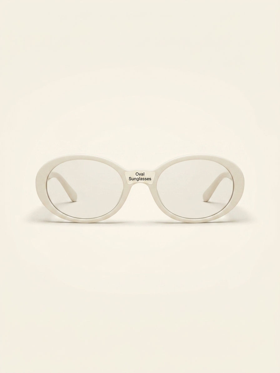 Burberry Oval-Frame Metal Sunglasses