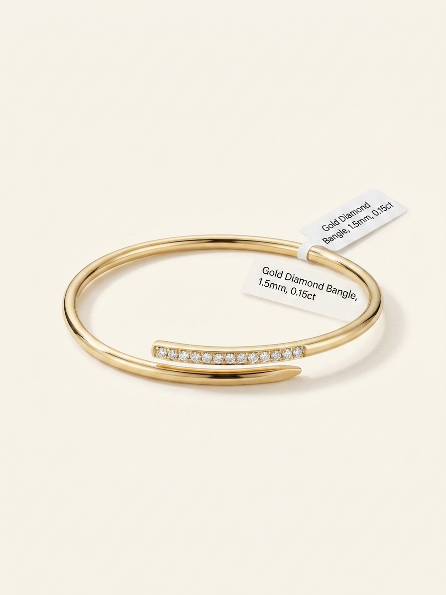 Cartier Juste Un Clou Small Model 18ct Yellow-Gold and 0.29ct Reverse-Set Diamond Bracelet