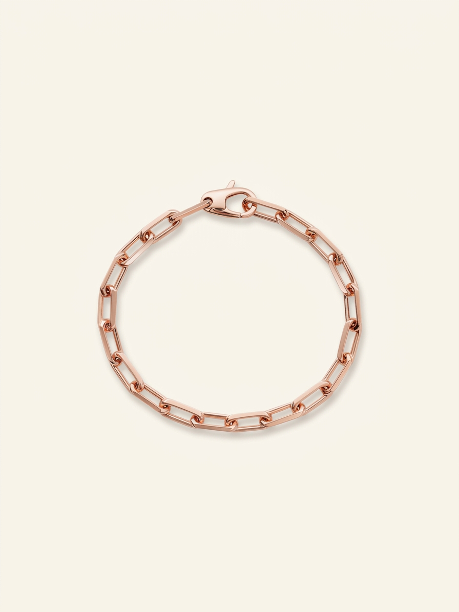 Santos de Cartier Medium 18ct Rose-Gold Chain Bracelet 20cm