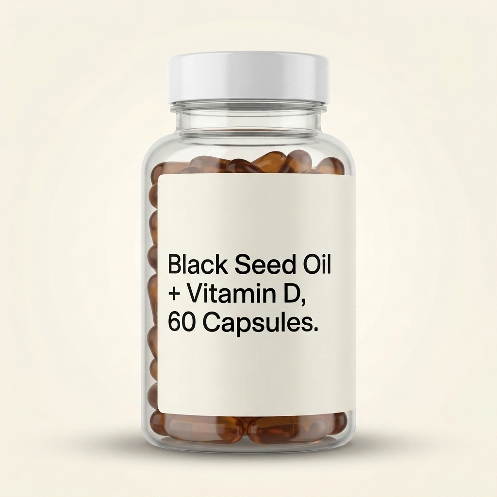Holland & Barrett Black Seed Oil + Vitamin D Capsules 60