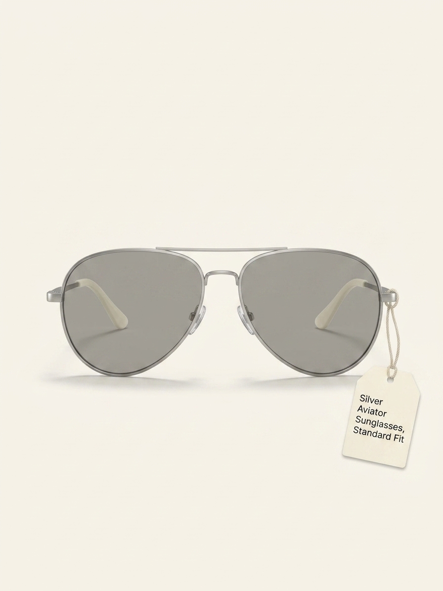 Prada PR A54S Pilot-Frame Metal Sunglasses