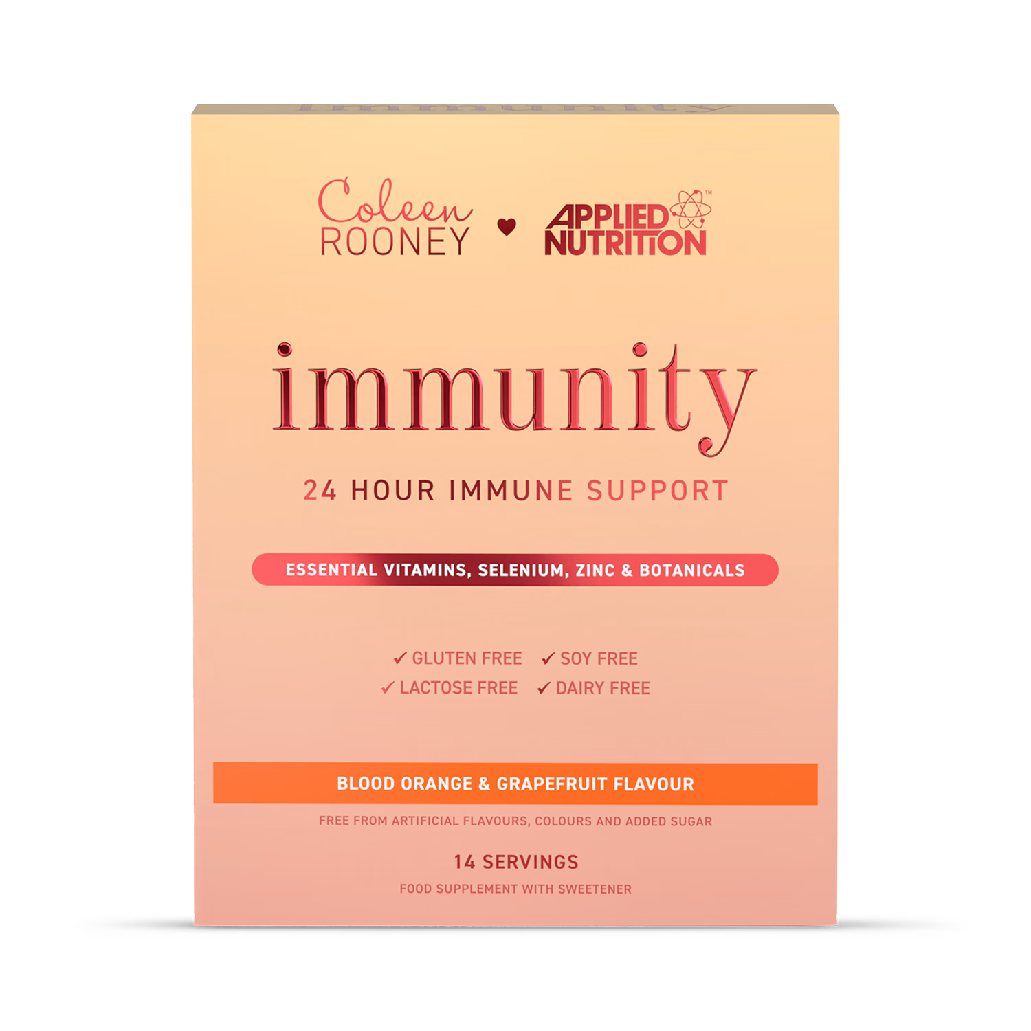 Applied Nutrition Coleen Rooney Immunity Support Blood Orange Grapefruit Flavour Food Supplement Sachets 14 x 5g