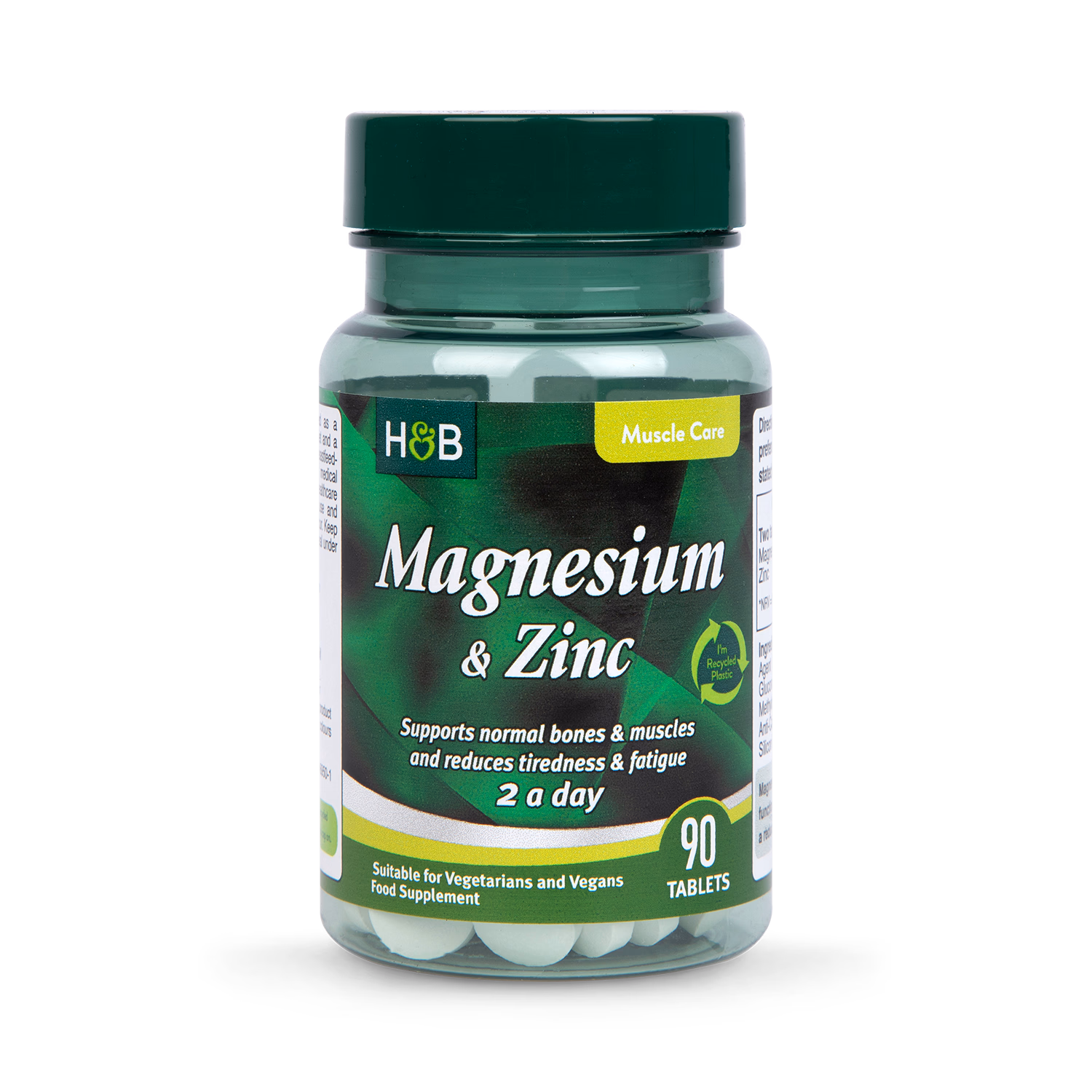 Holland & Barrett Magnesium Zinc Tablets British Supplement 90 Count