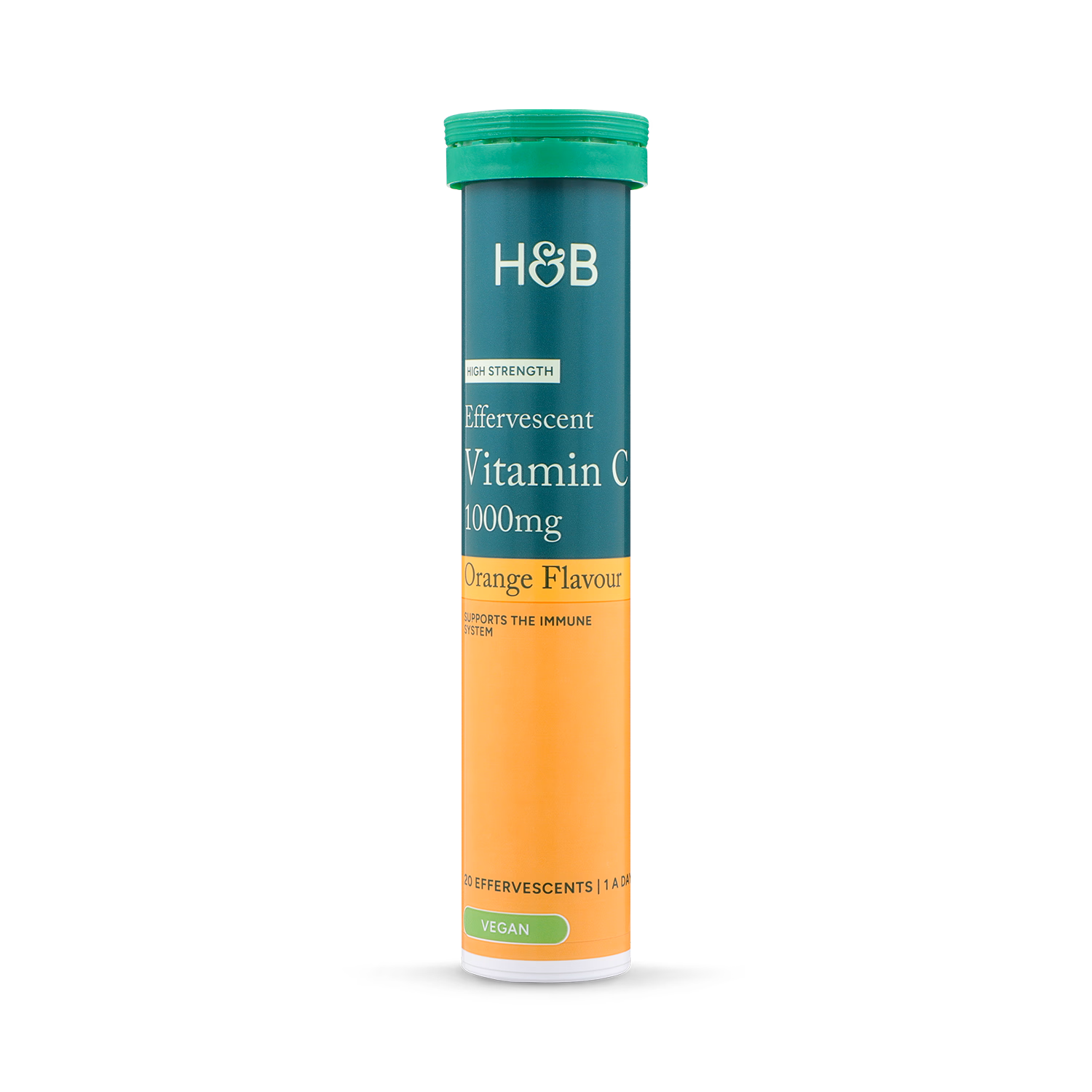 Holland & Barrett High Strength Effervescent Vitamin C Orange 1000mg 20 Tablets