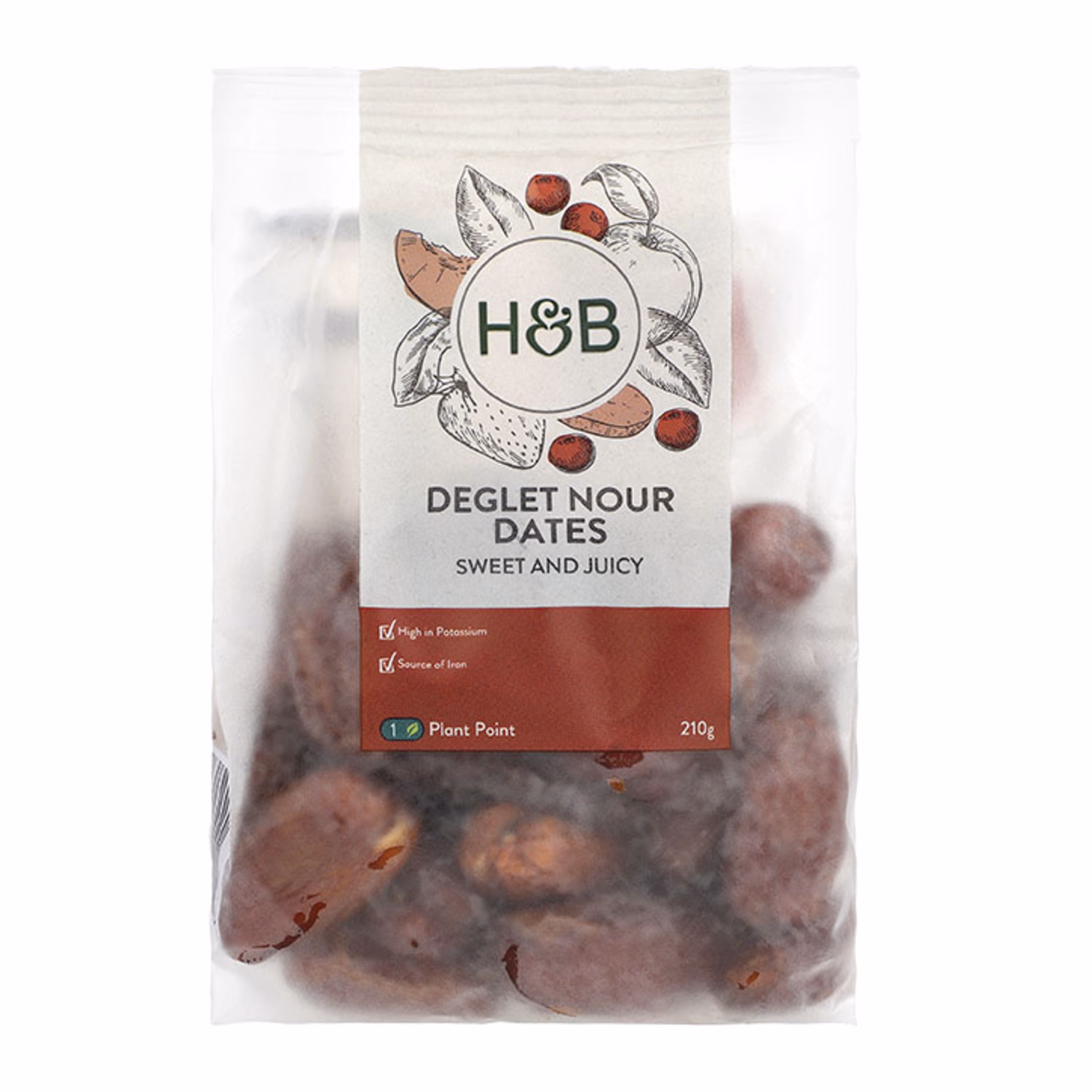 Holland & Barrett Deglet Nour Dates Sweet Dried Fruit 210g