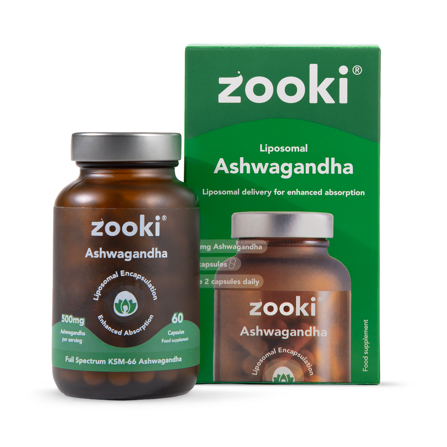 Liposomal Ashwagandha and Curcumin Liquid Supplement 15ml Sachet