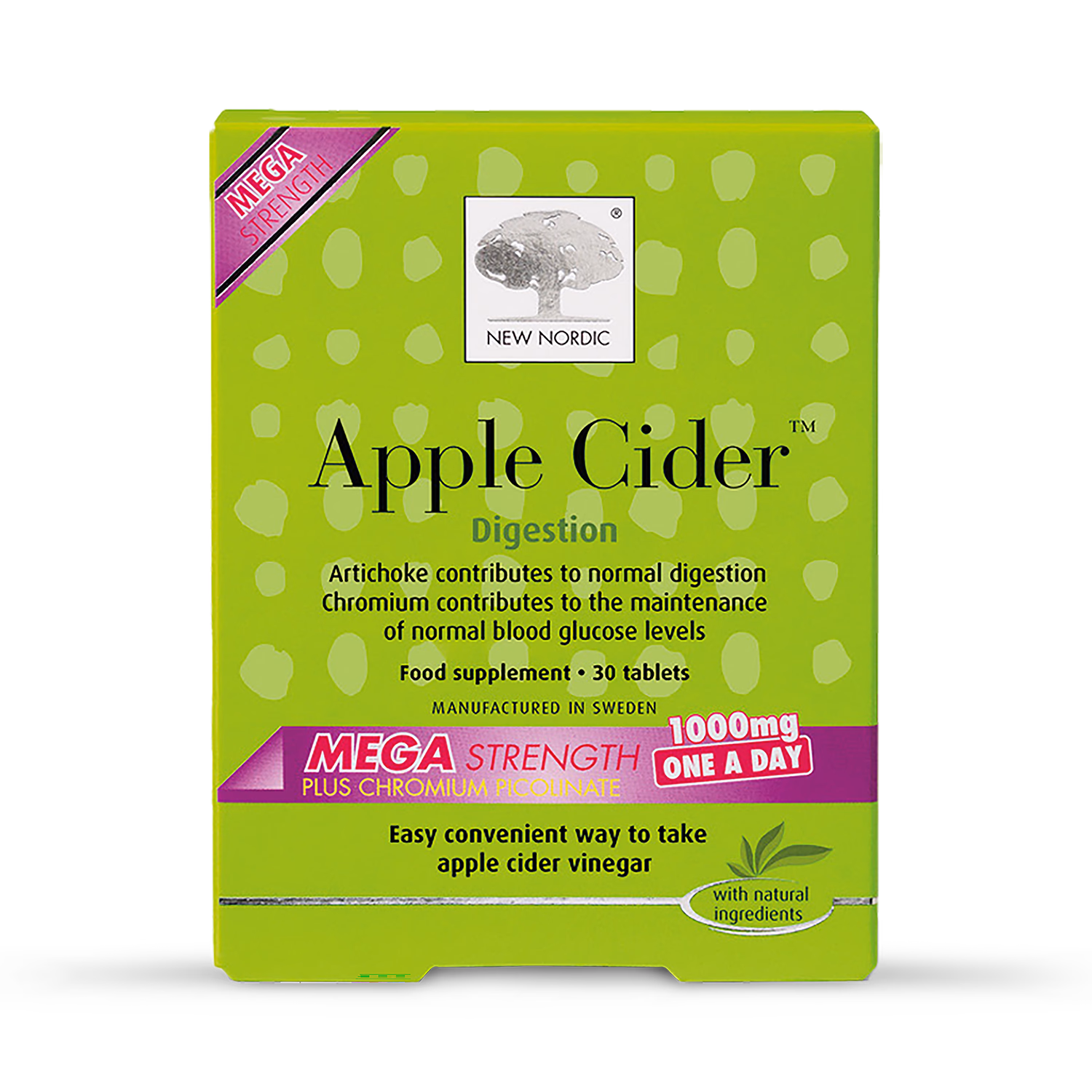 New Nordic Apple Cider Mega Dietary Supplement 30 Tablets