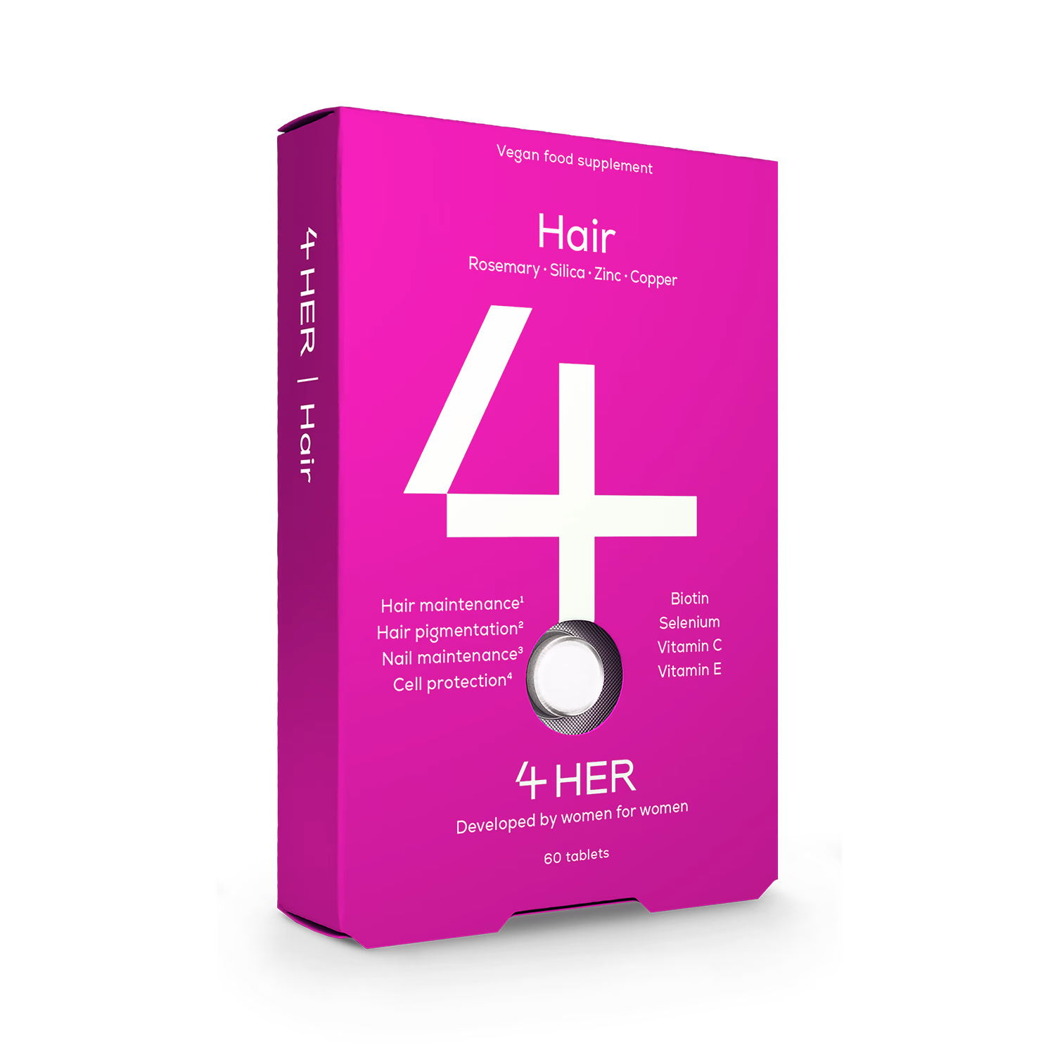 4Her Hair Supplements for Women Vegan 60 Tablets