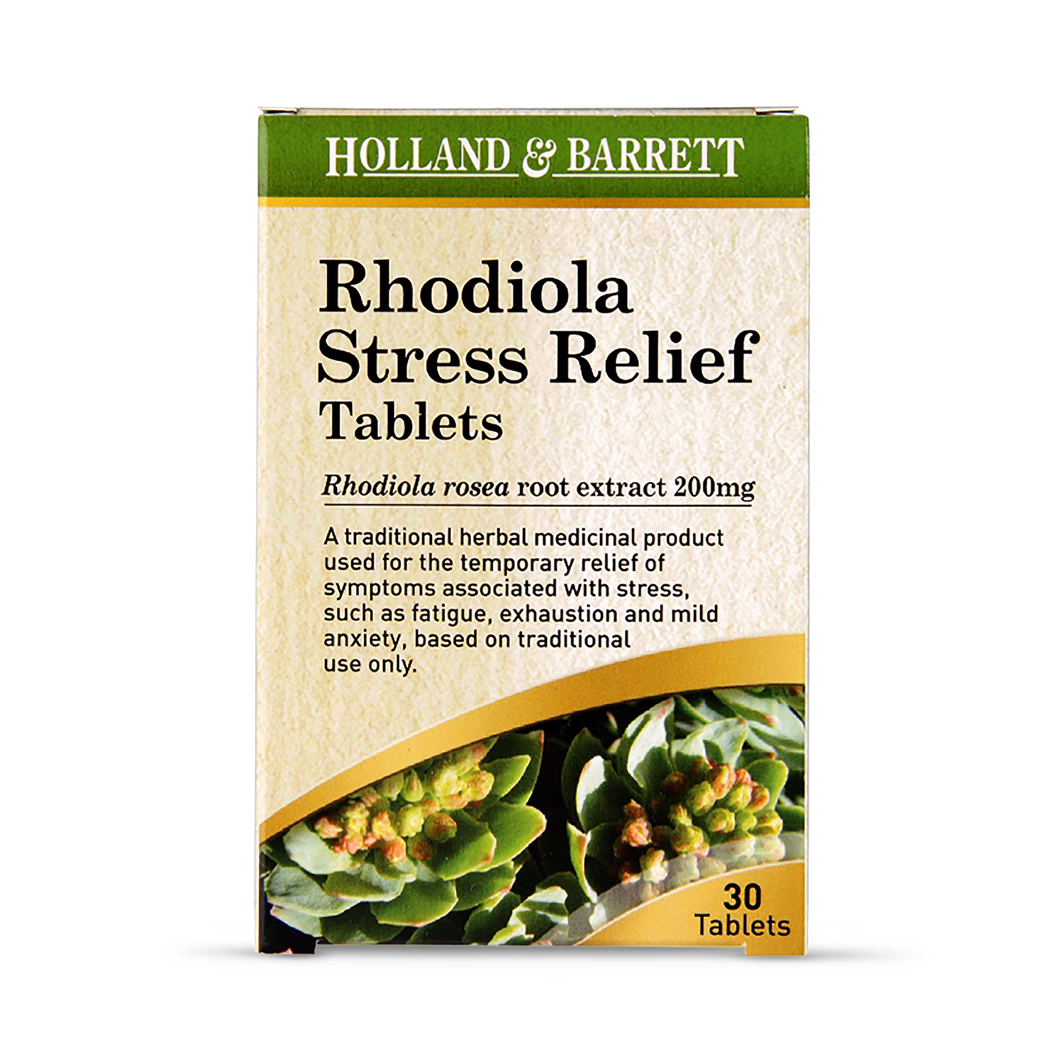 Holland & Barrett Rhodiola Stress Relief 30 Tablets 200mg