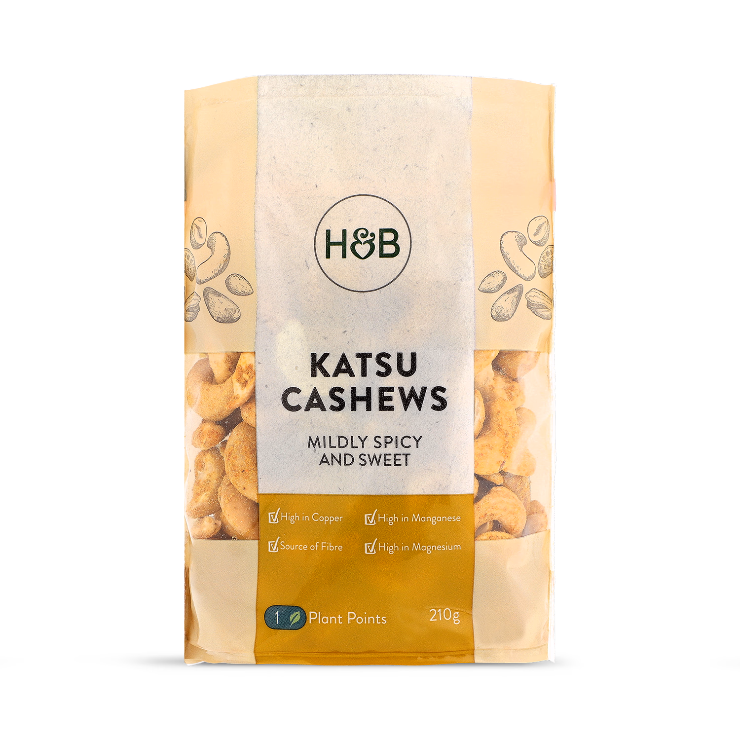 Holland & Barrett Katsu Cashews Savoury Snack 210g