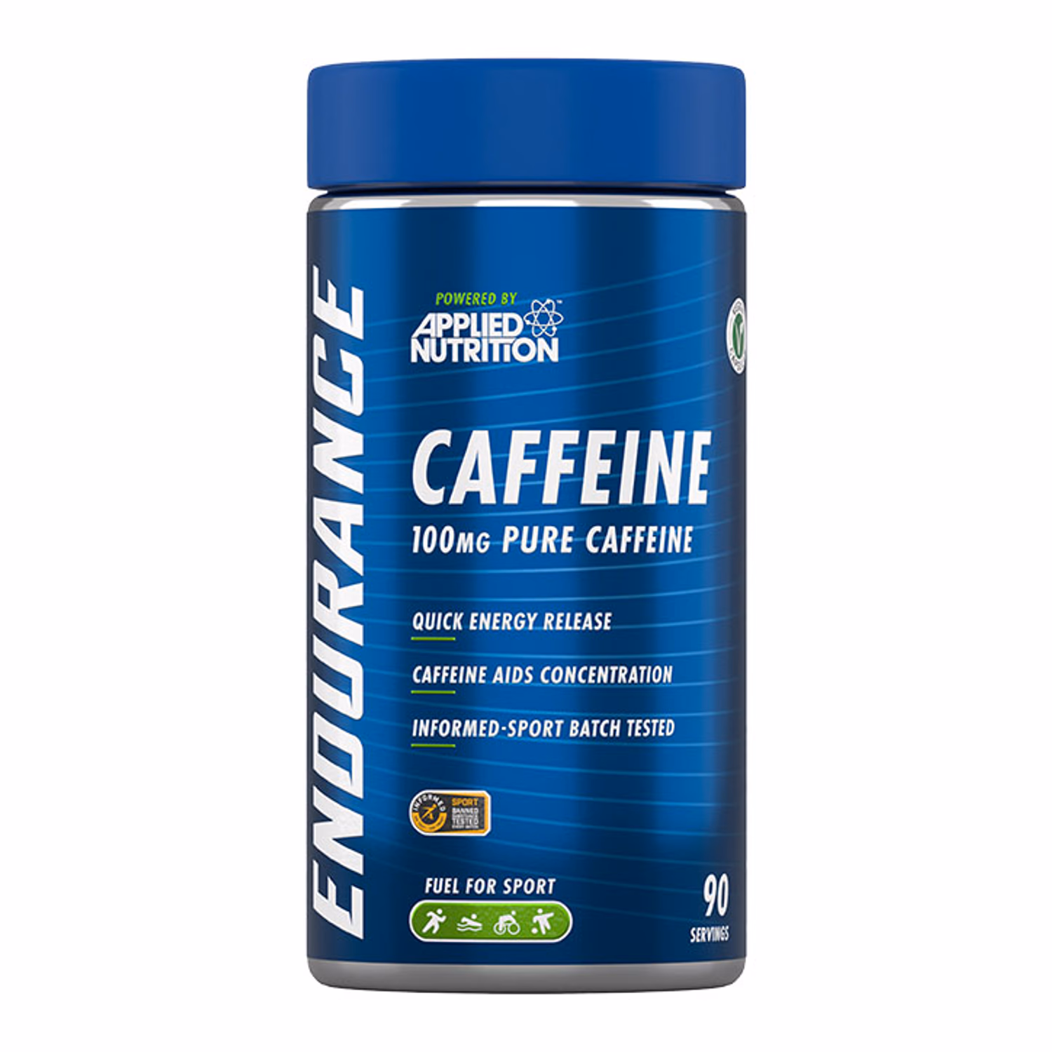 Applied Nutrition Pure Caffeine 100mg 90 Capsules Dietary Supplement