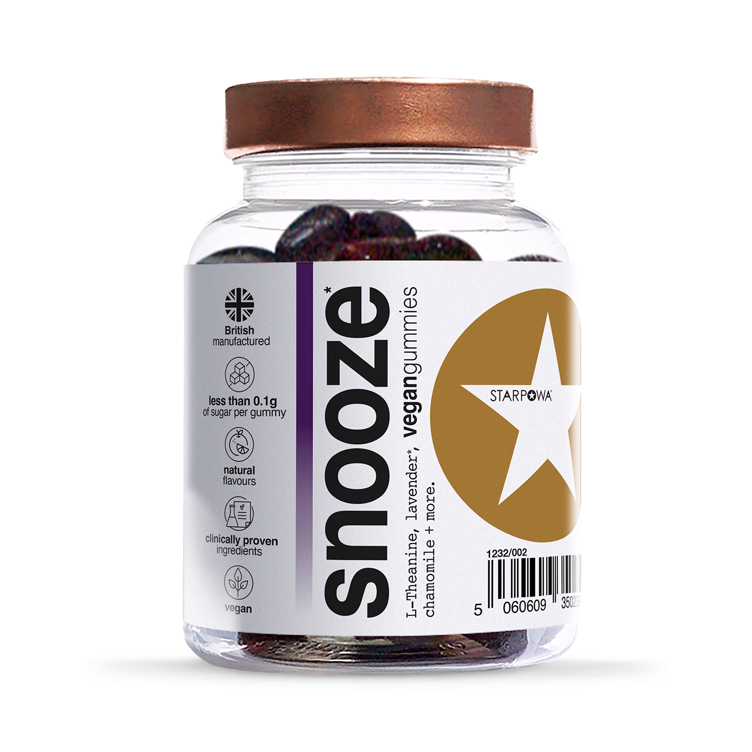 Starpowa Snooze Vitamin Black Cherry Flavoured Sleep Support Gummies 30 Pack