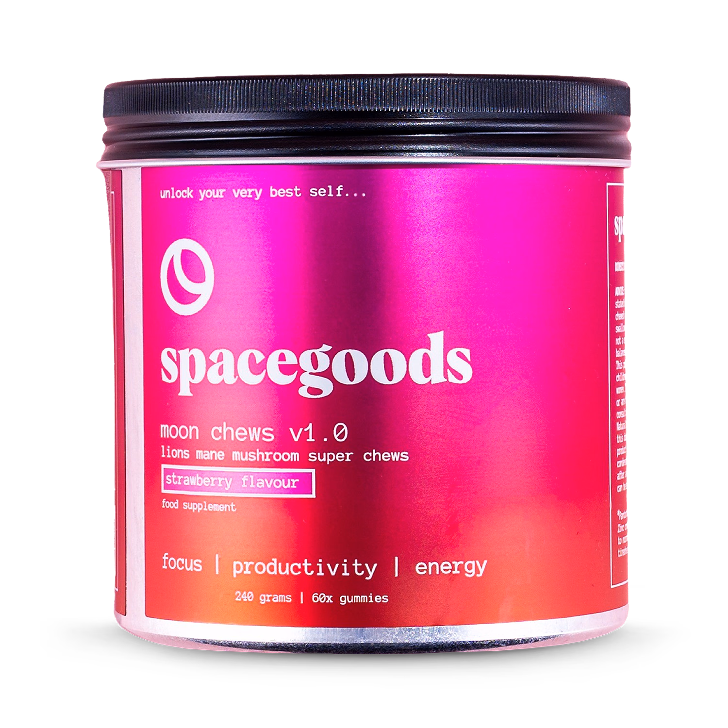Spacegoods Mushroom Moon Chews Strawberry Gummies 60 Pack