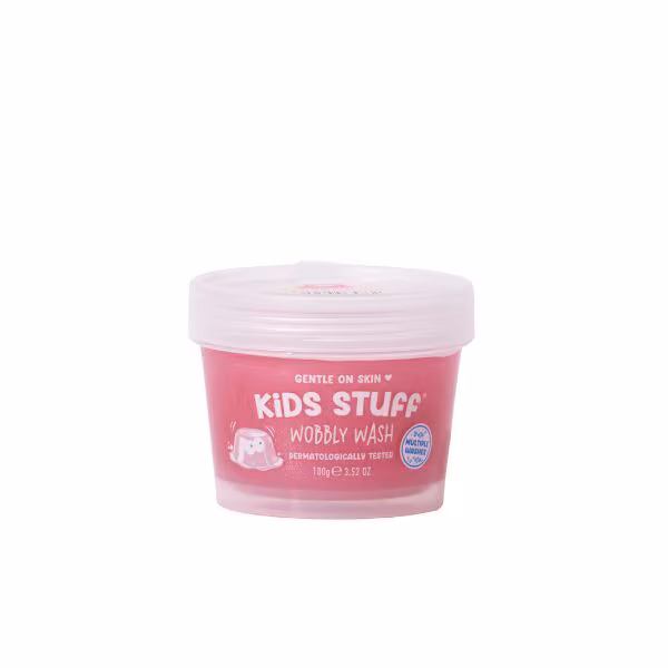 Kids Stuff Wobbly Wash Pink Strawberry Bubble Bath 100g