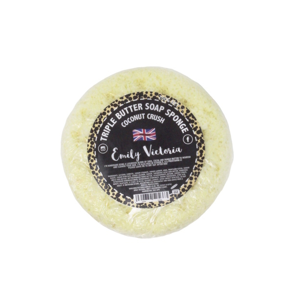 Emily Victoria Triple Butter Soap Sponge Coconut Crush