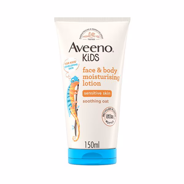 Aveeno Kids Face and Body Lotion Moisturiser Sensitive 150ml