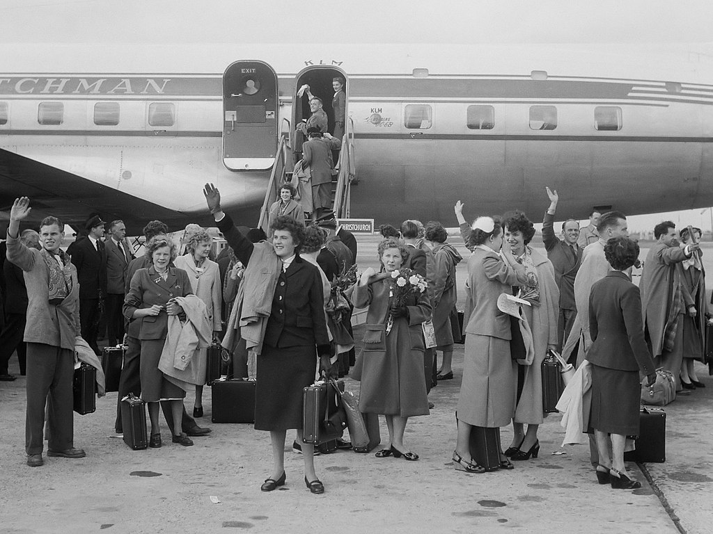 airplane travel 1950s