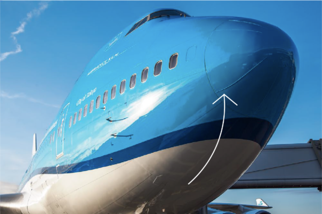 Radome vliegtuig KLM