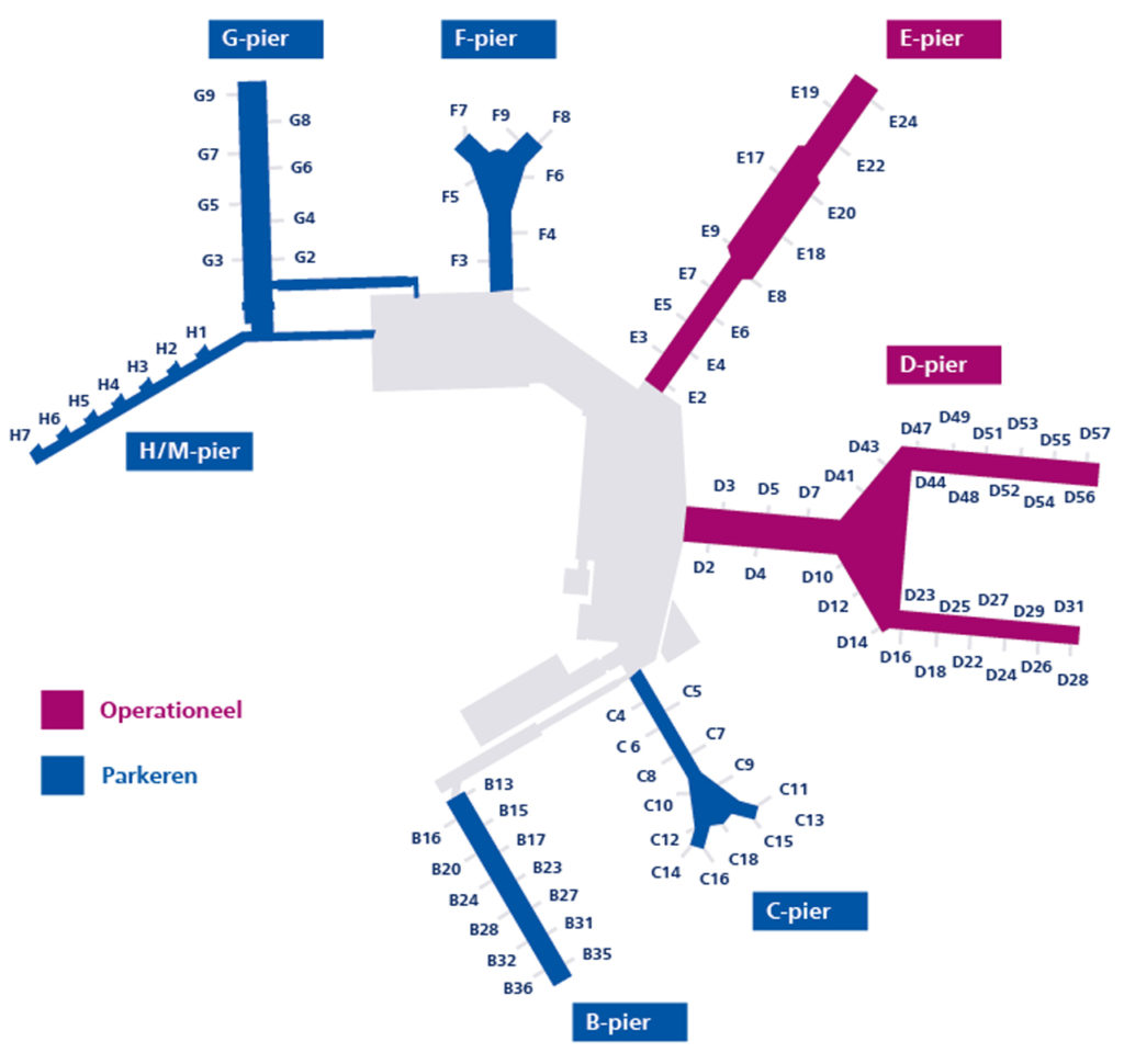 Klm Schiphol Terminal Map This Is How We Park The Majority Of Our Aircraft - Klm Blog