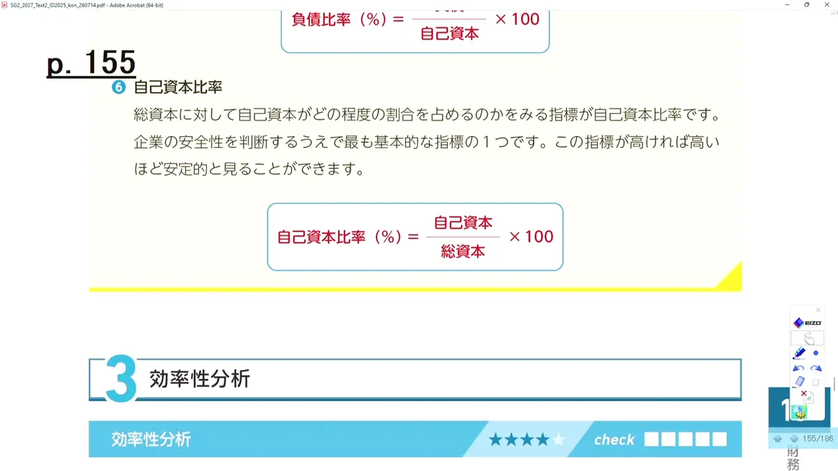 負債比率と自己資本比率の計算式