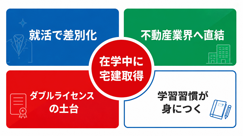 学生の宅建取得メリット