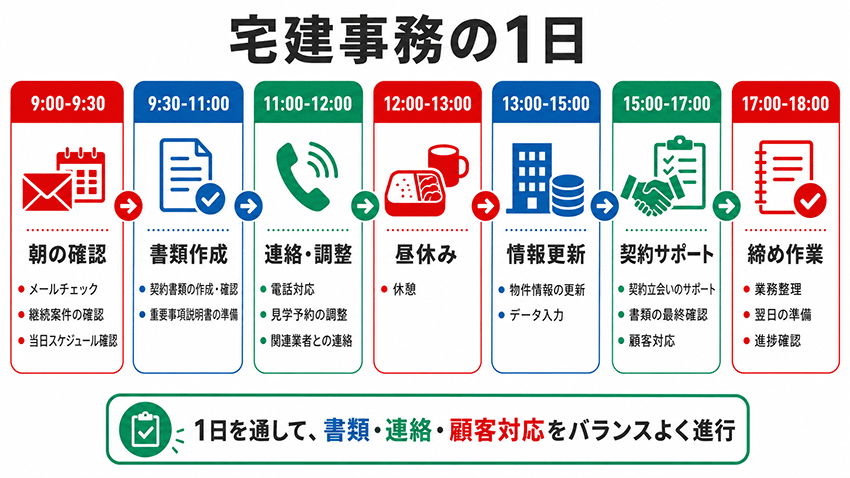 宅建事務の1日