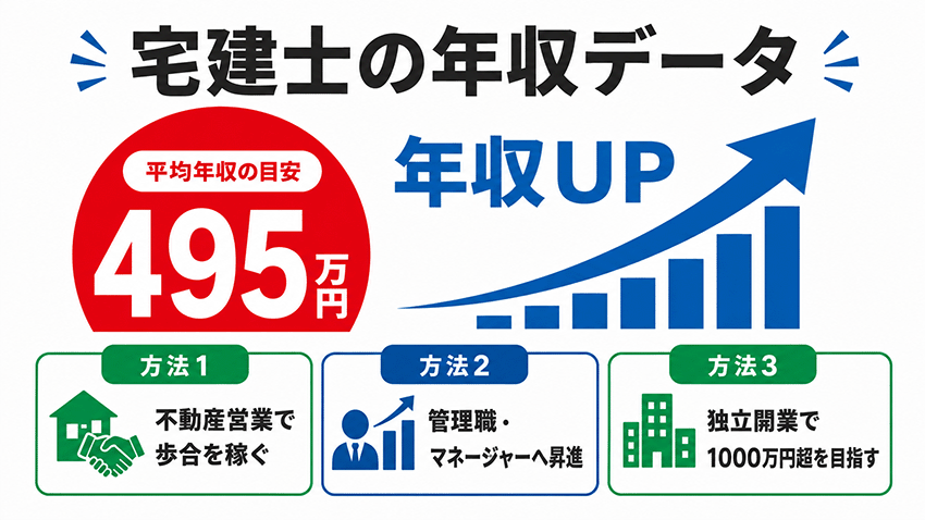 宅建士の年収データ