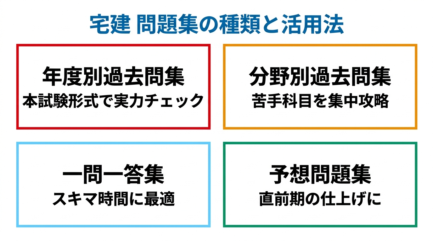宅建問題集の種類と特徴