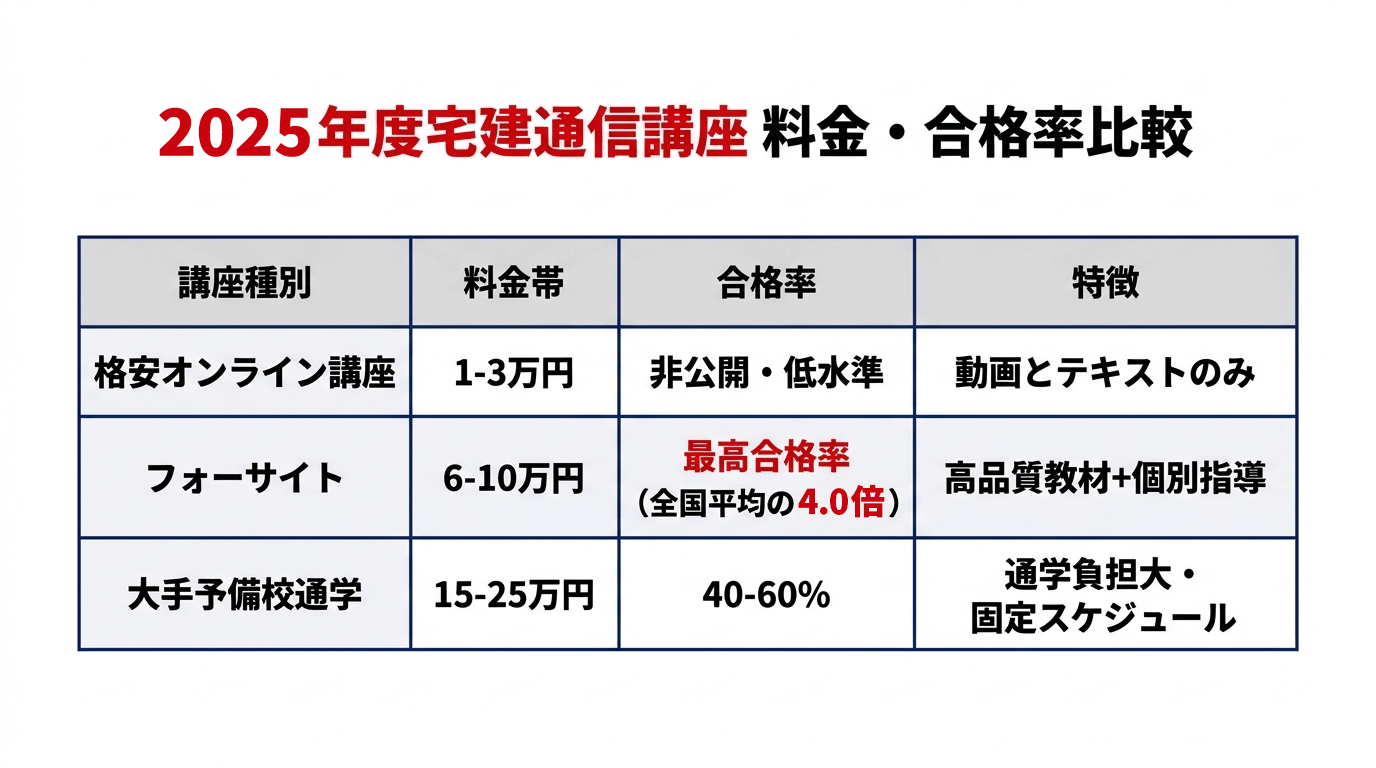 宅建通信講座 料金比較の現実