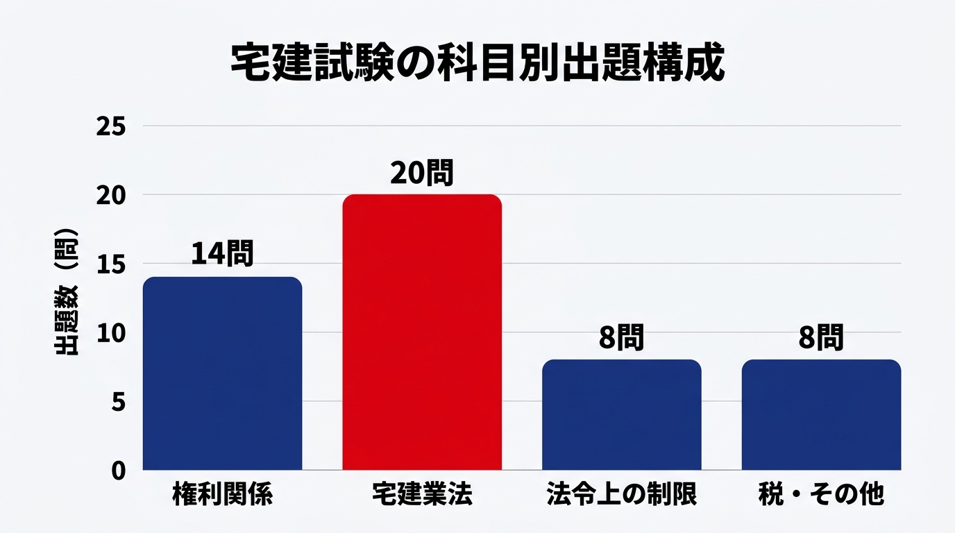 宅建試験の出題範囲と科目構成
