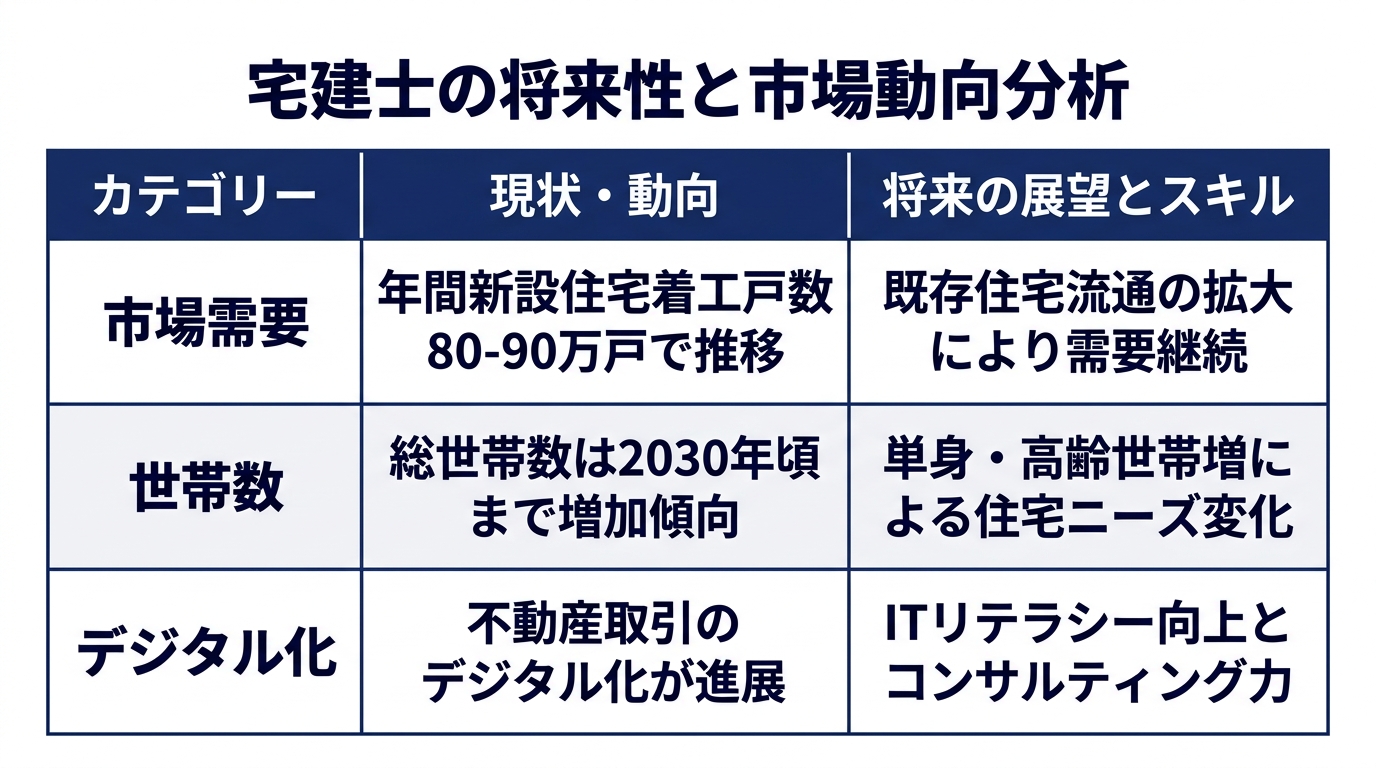 宅建士の将来性と市場動向分析
