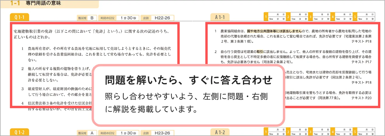 問題集｜宅地建物取引士(宅建)の資格試験は通信講座のフォー