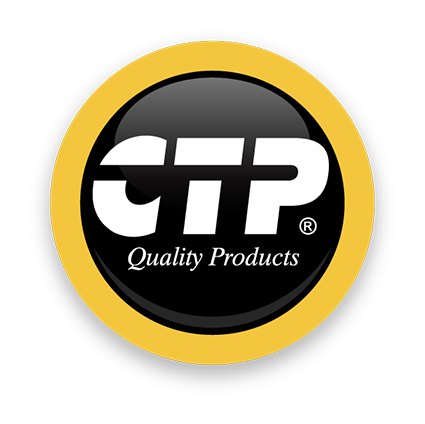 CTP logo badge featuring bold black and white lettermark