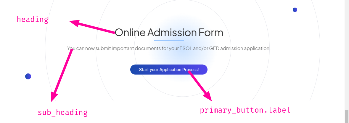 online_admission_button - Main Example