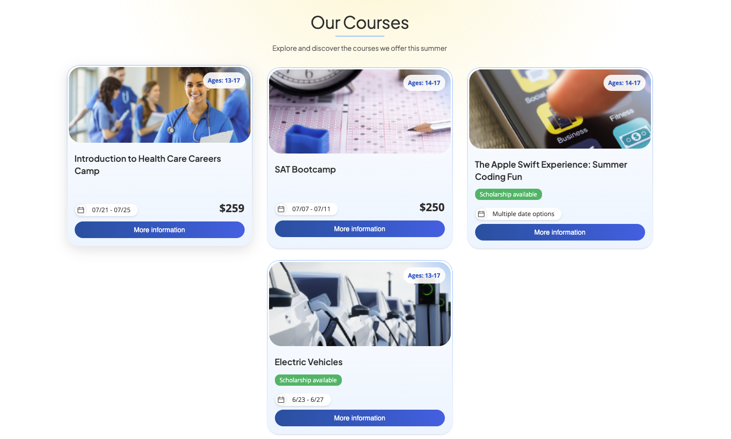 course_list_with_cta - Main Example