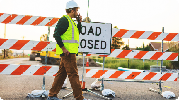 Flagger and traffic control