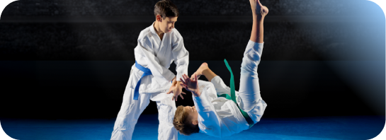 Kids at Judo class