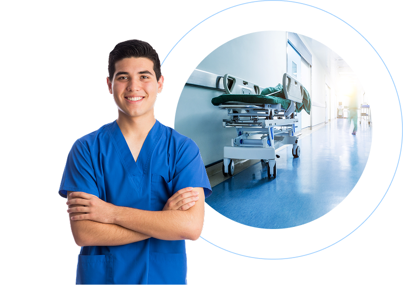 Young male medical student